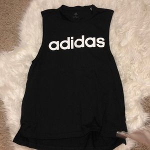 Black adidas muscle tank